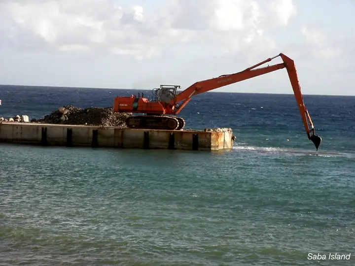 Fort Bay Harbour & Excavation — Saba, Dutch Caribbean