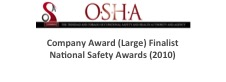 OSHA National Safety Awards, Company Award (Large)